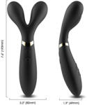 Armony Y-WAND - dupla fejű masszírozó és vibrátor, fekete (ESD-237982A11X)