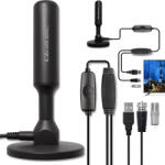 Qoltec DVB-T2 4K beltéri antenna 28dBi Usb erősítővel 5m mágnes Qoltec (57052)