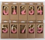 QX Számos születésnapi gyertya - arany-pink, 10 cm - 9 (497521)