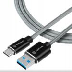 Tactical gyorskötél aramid kábel Usb-a/usb-c 0, 3 m szürke (57983104165)