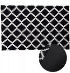 Allvo Lábtörlő Cipőajtó Szőnyeg 50X70cm Tartós Tömör csúszásgátló (LIVING ZALA D6852CZARNYKRATA)