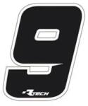 RTECH Pvc Number Stickers Size 1-nr. 9-pack 10 Pcs - R-numsiz109nr (r-numsiz109nr)