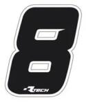 RTECH Pvc Number Stickers Size 1-nr. 7-pack 10 Pcs - R-numsiz108nr (r-numsiz108nr)