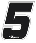 RTECH Pvc Number Stickers Size 1-nr. 1-pack 10 Pcs - R-numsiz105nr (r-numsiz105nr)