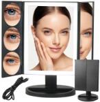 Verk Group Kozmetikai tükör megvilágított led smink nagyító 3x 5x 10x (27180)