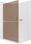Cerano - Walk-in kristály zuhanyfal bal/jobb - 8 mm + polc/törölközőtartó - merevítő nélküli rendszer - króm, bronz üveg - 100x200 cm