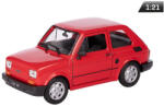 Welly Makett autó, 1: 21, PRL Fiat 126p, piros