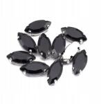 MIXFORM Varrható strasszok kosárban, Üveg és sárgaréz, Lószem 12x6mm, 10db (13WB19718)