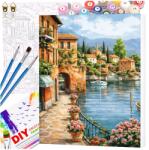 EdiBazzar Vászonkép Festmény Kerettel Vállra Festés Számok szerint 40x50 Diy készlet (Malowanie Po Numerach 40x50 pejzaż nadmorski) - allegro - 2 555 Ft
