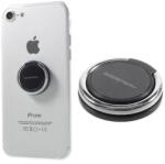 Mercurycase MERCURY RING tartógyűrű (fém, ragasztható, telefon tartó, kitámasztó, 360°) FEKETE/EZÜST (GP-72223) (GP-72223)