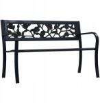 vidaXL Kerti pad, 125 cm, fekete, acél (8719883745978)