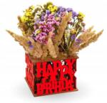 Robotime Fa Puzzle 3D Dekoratív Váza Happy Birthday Virágokkal Diy Szett (4815123002888)