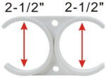 USTM Dupla szűrőbetét rögzítő bilincs 2 1/2" x 2 1/2"" klipsz (Q-DC3000)
