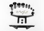 Traxxas Body mount, front & rear (black)/ body posts, 38mm (2), 25mm, TRX1914R (TRX1914R)