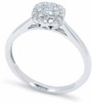 White & Black Bonne gyémánt eljegyzési gyűrű - 0, 23 karát (AU14461)