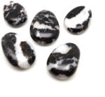 R. M. ékszer Átfúrt Zebra kő csepp medál 25/30mm (020995)