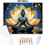  Csillagfényes meditáció - számfestő készlet - 80×100 cm (Keret nélkül)