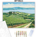  Balatoni szőlősorok - számfestő készlet - 80×100 cm (Keret nélkül)