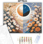  Harmonikus nap és hold - számfestő készlet - 60×70 cm (Keret nélkül)