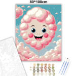  Derűs felhőmosoly - számfestő készlet - 80×100 cm (Keret nélkül)