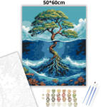  Vad hullámok fája - számfestő készlet - 50×60 cm (Keret nélkül)