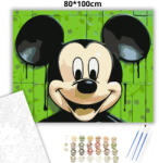  Vidám mosolygás - számfestő készlet - 80×100 cm (Keretre feszítve)