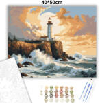  Sziklaparti őrtorony - számfestő készlet - 40×50 cm (Keretre feszítve)