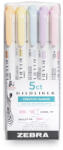 Zebra Szövegkiemelő készlet, 1, 4/4 mm, kétvégű, Zebra Mildliner Highlighter Gentle, 5 különböző szín (78705) - iroszer24