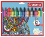 STABILO Filctoll készlet, 1 mm, STABILO "Pen 68", 30 különböző szín (6830-7)