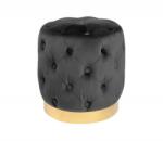 IV Interior Concept Taburete Modern Barock 35cm, negru/ auriu (A-40732 VC)