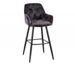 IV Interior Concept Set 2 scaune de bar Milano catifea gri (A-41957 VC)