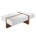 AC Atelier Masuta eleganta design LUX cu spatiu de depozitare Glossy White AC 2060 (AC 2060-MH1316A) Masa de cafea