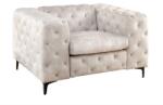 IV Interior Concept Fotoliu design Chesterfield, Catifea Bej Sampanie MODERN BAROCK (A-45985 VC)