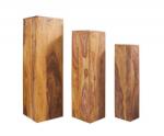 IV Interior Concept Set de 3 coloane decorative din lemn masiv, Makassar Sheesham (A-36339 VC) Masa de cafea