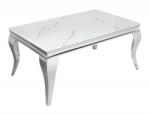IV Interior Concept Masuta eleganta Modern Barock 100cm, argintiu/ aspect de marmura (A-39998 VC) Masa de cafea
