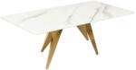 IV Interior Concept Masuta design modern, Metal, Auriu, Ceramica, Alb, ART LIVING 130cm, A-46204 VC (A-46204 VC) Masa de cafea