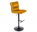 IV Interior Concept Set 2 scaune de bar Comfort catifea galben mustar (A-43652 VC)