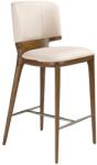 AC Atelier Scaun de bar din lemn si piele sintetica Cream (AC 4208)