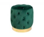 IV Interior Concept Taburete Modern Barock 35cm, verde inchis/ auriu (A-40730 VC)