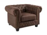 IV Interior Concept Fotoliu clasic stil englezesc Chesterfield II, maro vintage (A-40654 VC)