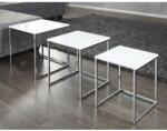 IV Interior Concept Set de 3 masute albe design modern-lucios, Fusion A-11839 VC (A-11839 VC) Masa de cafea