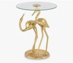 IV Interior Concept Masuta laterala design unic WILDLIFE CRANE 55cm (A-44832 VC) Masa de cafea