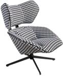 AC Atelier Fotoliu pivotant design LUX, Tesatura Alb-Negru, Armchair (AC 5142)