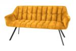 IV Interior Concept Banca tapitata Papillon 165cm catifea galben mustar (A-44527 VC)