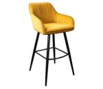 IV Interior Concept Set 2 scaune de bar Turin catifea galben mustar (A-40437 VC)