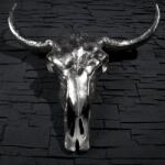 IV Interior Concept Decoratiune perete Matador Longhorn argintie A-19009 VC (A-19009 VC)