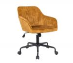 IV Interior Concept Scaun de birou elegant Turin, catifea galben mustar (A-40306 VC)