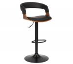 IV Interior Concept Scaun de bar pivotant Manhattan negru/ nuc (A-44196 VC)