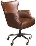 AC Atelier Scaun de birou pivotant design LUX, Piele Naturala, Dark brown (AC 4166)