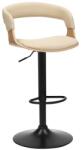 IV Interior Concept Scaun de bar pivotant Manhattan stejar/ bej crem (A-47716 VC)